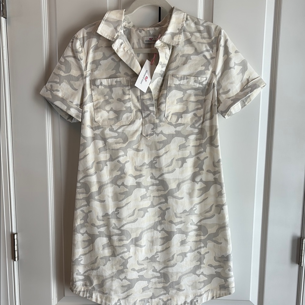 Vineyard Vines Short Sleeve Shirt Dress- size 10
